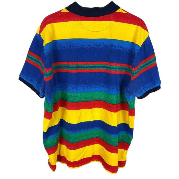 Polo By Ralph Lauren Multicolored Southwestern Stripe Short Sleeve Collared Polo - Picture 2 of 4